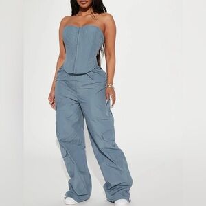 Slate Blue Pant Set